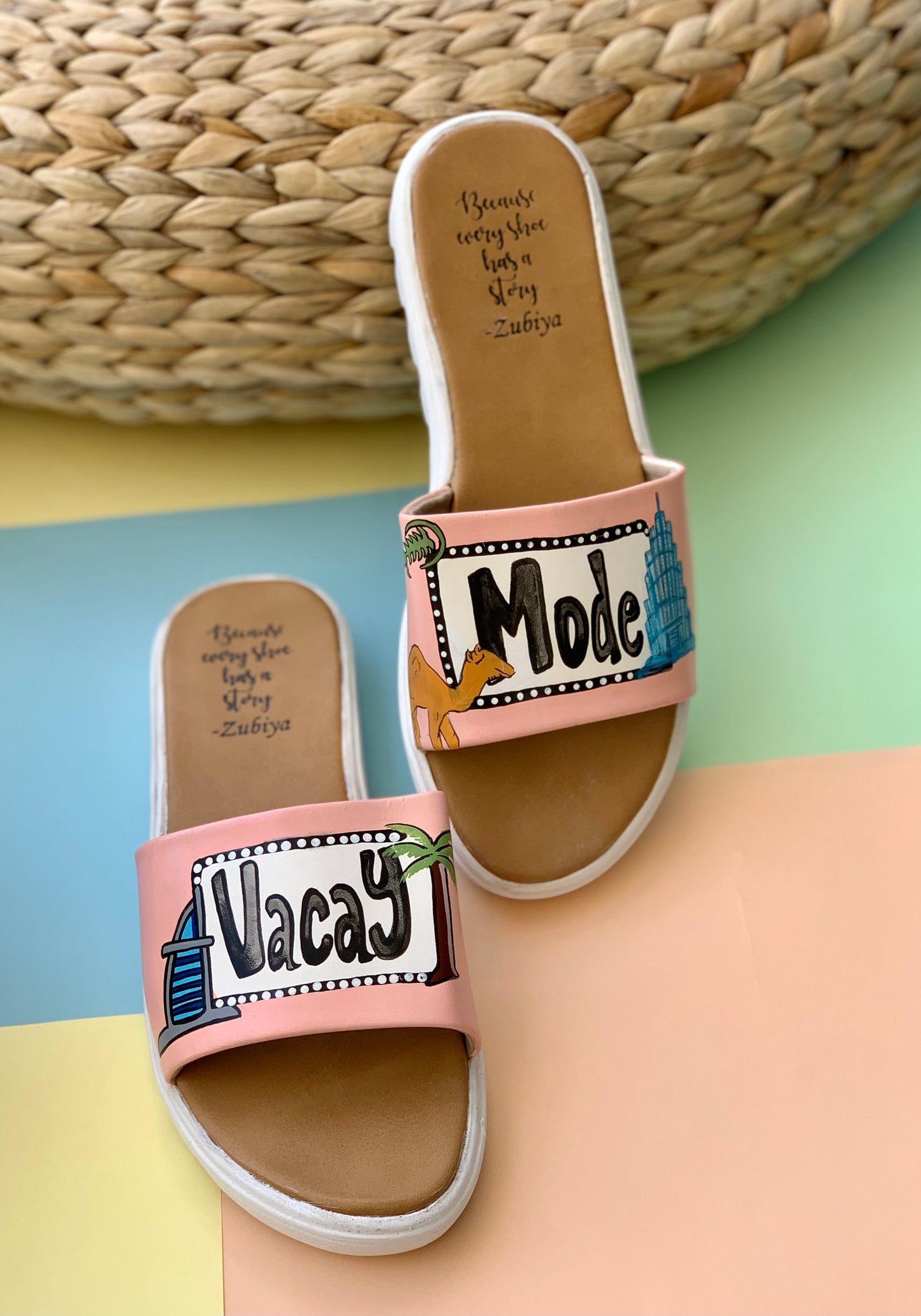 Vacay Mode Handpainted Footwear-White Base