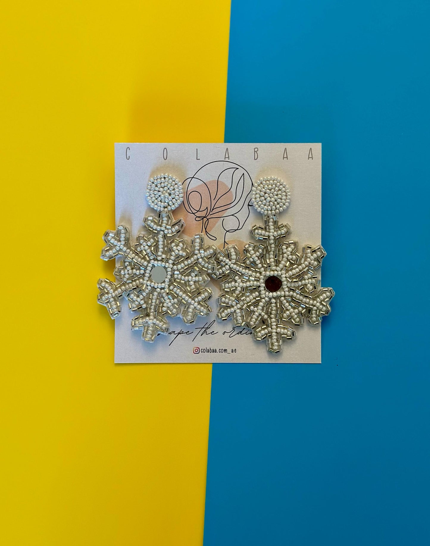 Glass Snow Beaded Earrings