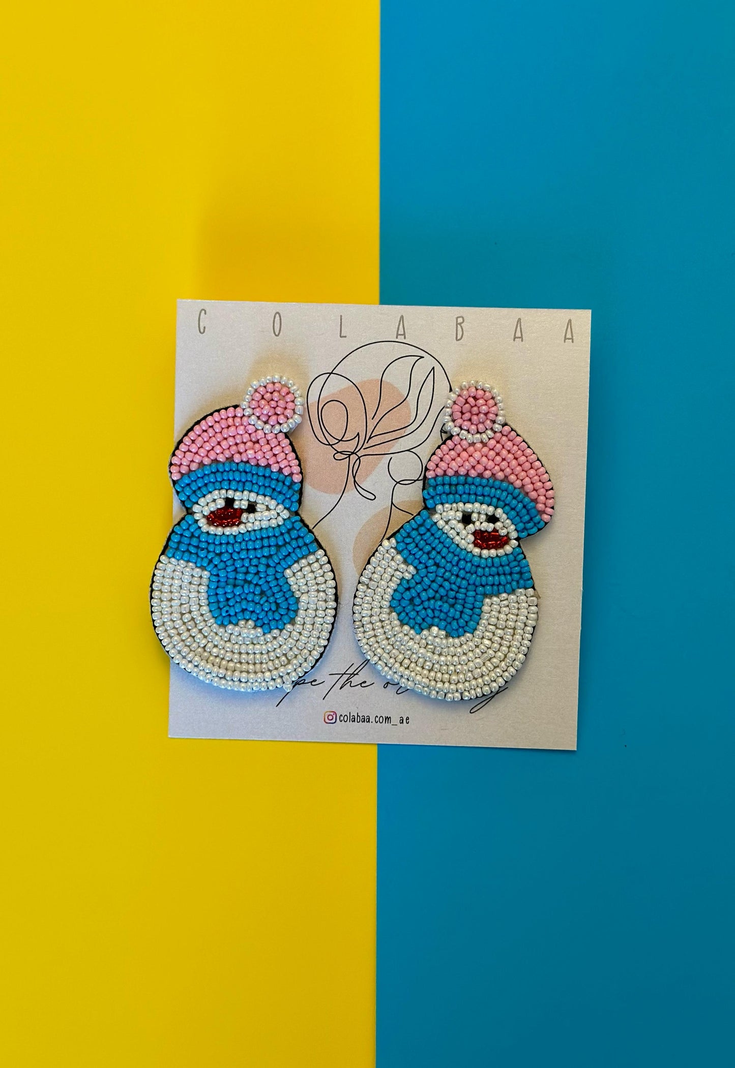 Snowman Beaded Earrings