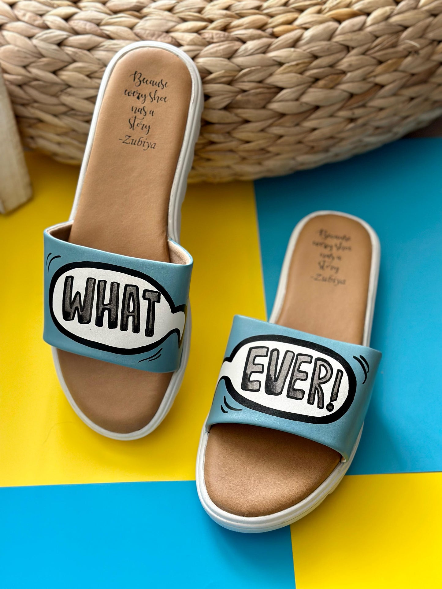 Whatever Handpainted Footwear-White Base