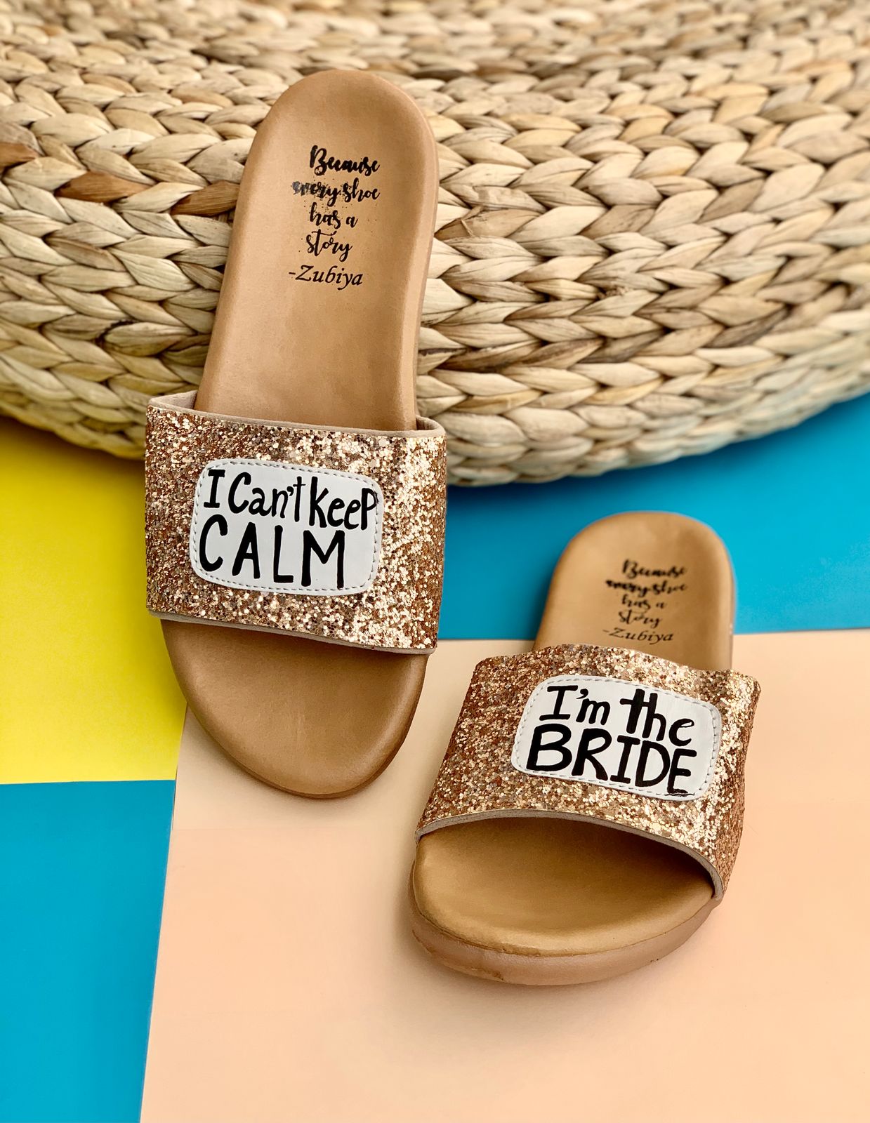 I Cant Keep Calm Bride Gold Gllitter Brown Base