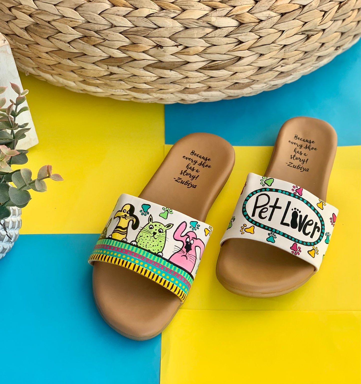 Pet Lover Brown Base Slides