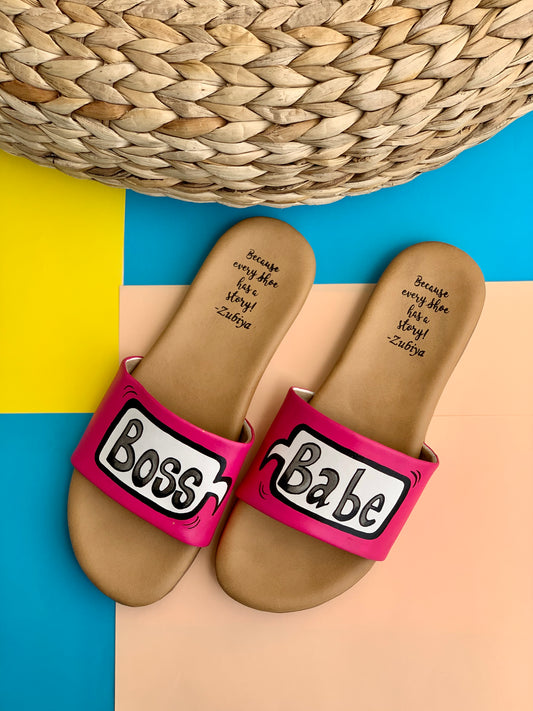 Boss Babe Handpainted Footwear-Brown Base