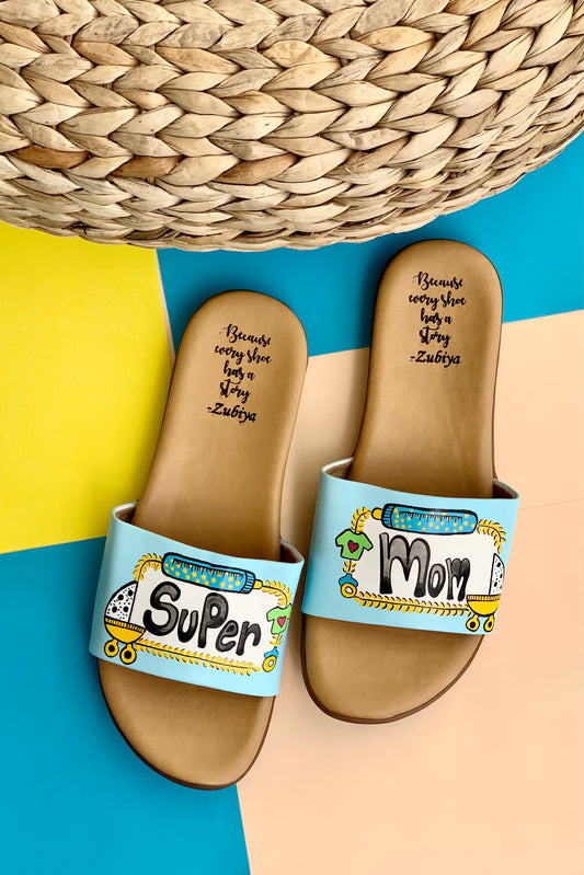 Super Mom Baby Details Handpainted Footwear-Brown Base