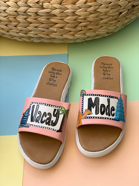 Vacay Mode Handpainted Footwear-White Base