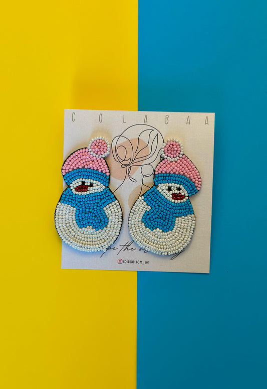 Snowman Beaded Earrings