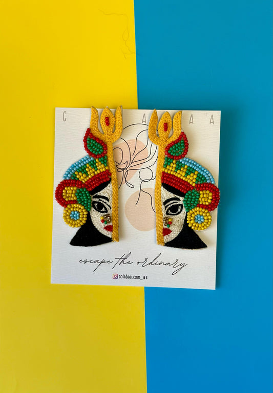 Devi Half N Half Beaded Earrings