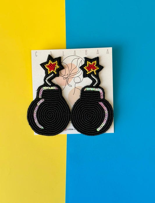 Bomb Beaded Earrings
