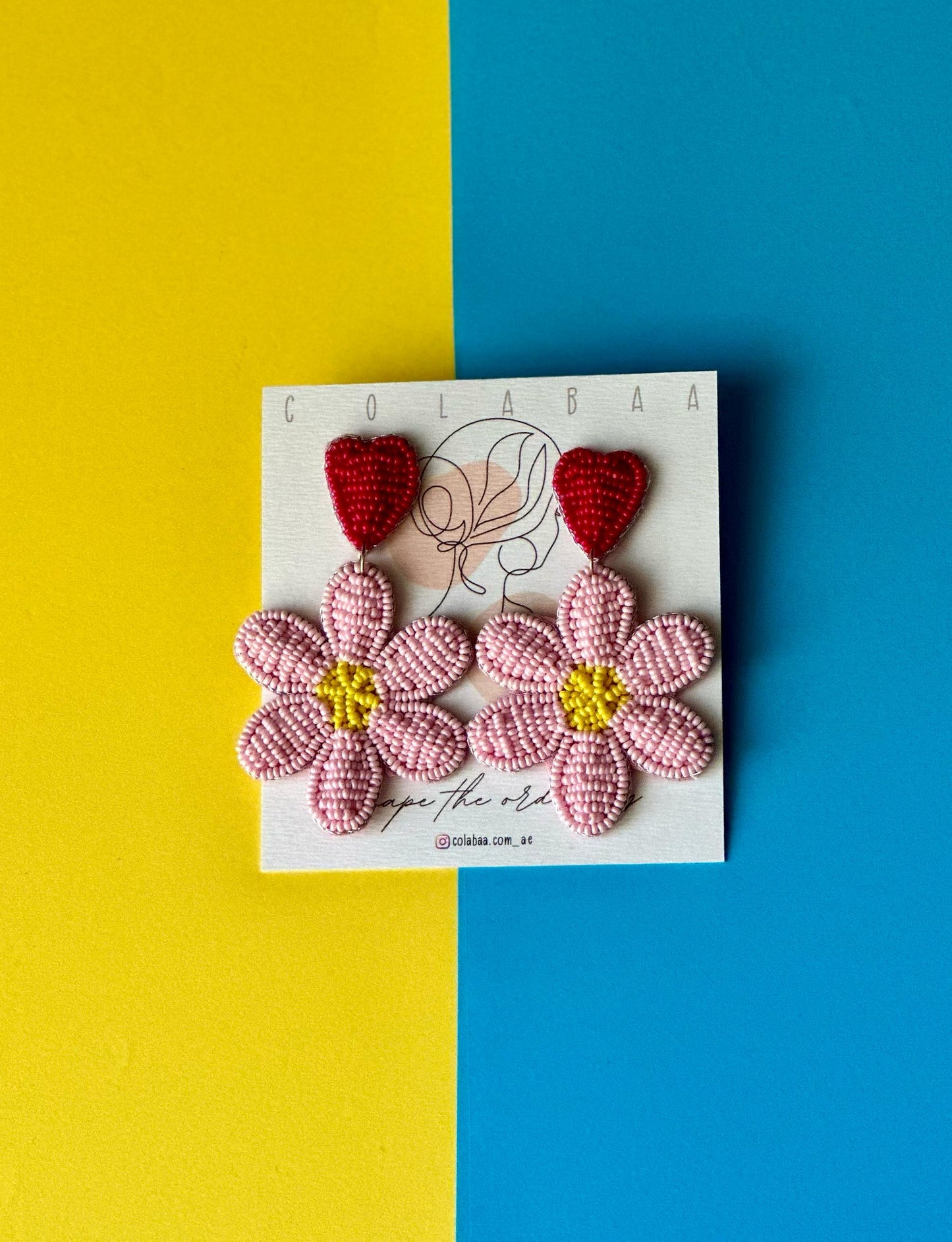 Beaded Flower Earrings