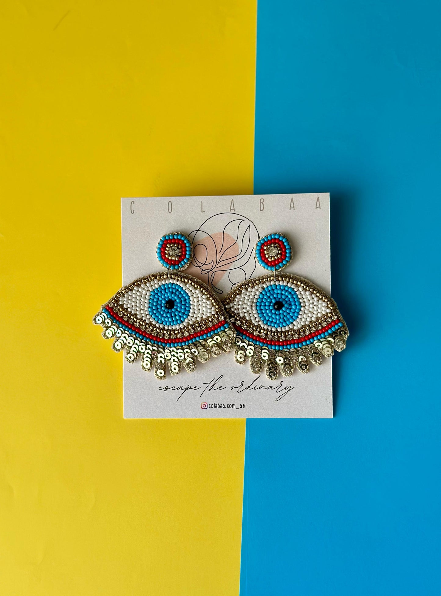 Evil Eye Beaded Earrings