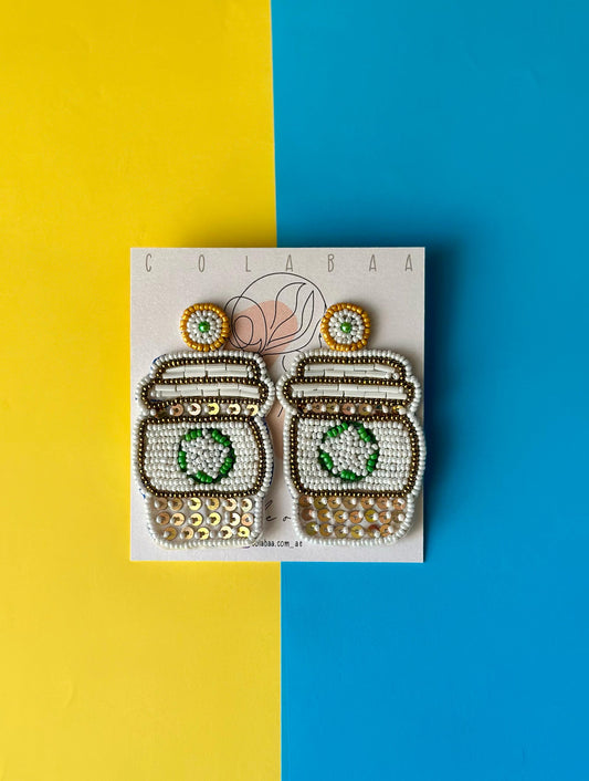 Starbucks Coffee Beaded Earrings