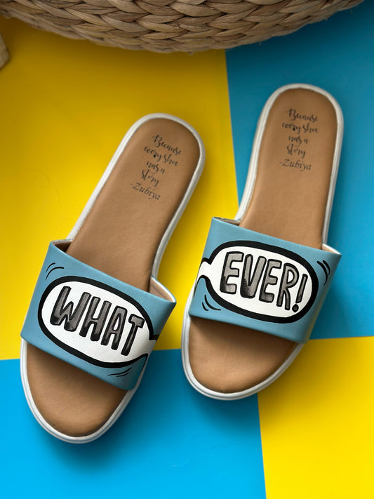 Whatever Handpainted Footwear-White Base
