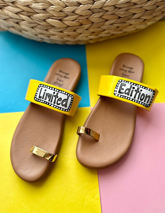 Limited Edition Yellow Kohlapuri Brown Base