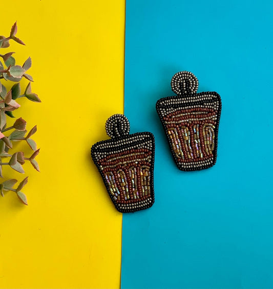 Cutting Chai Beaded Handmade Earrings